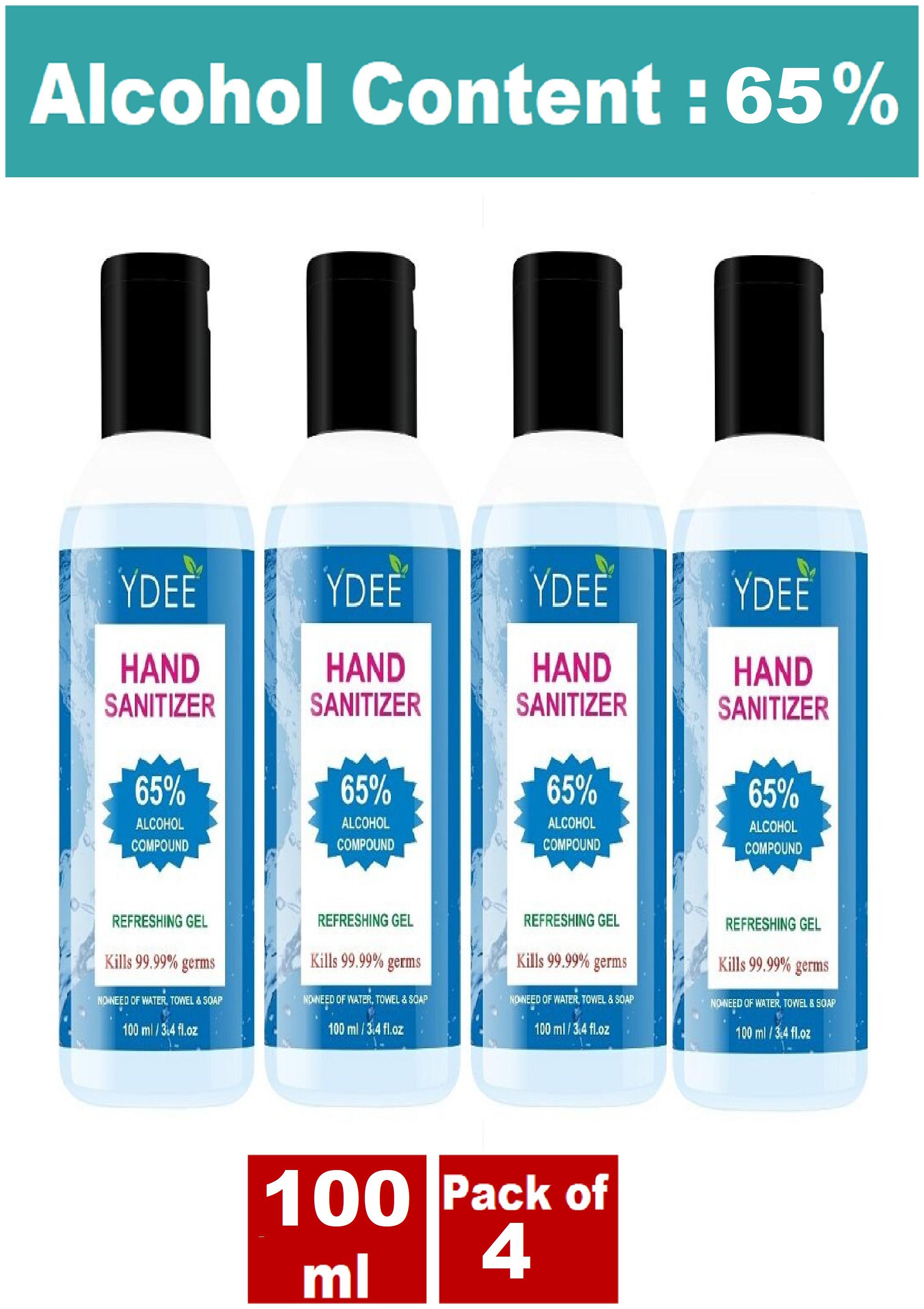 

YDEE Hand Sanitizer 65 Alcohol Content - 100 ML ( Pack of 4 )