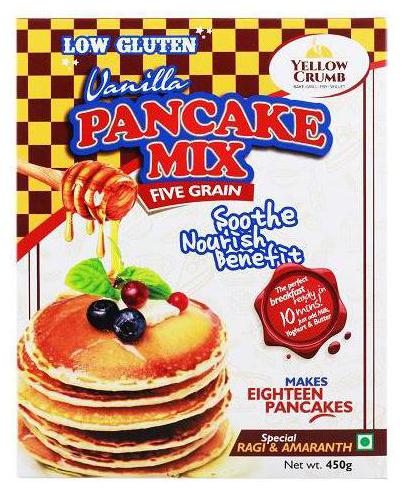 

Yellow Crumb High Fiber Protein Instant Five Grain Pancake Mix 450 g
