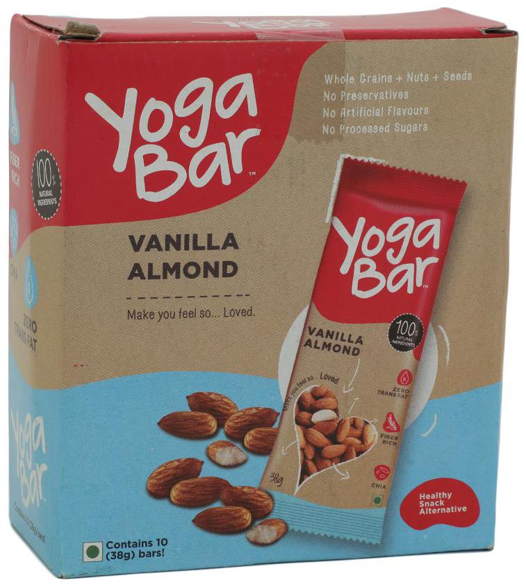 

Yoga bar Multigrain Energy Bar - Vanilla Almond 38 g (Pack of 10)