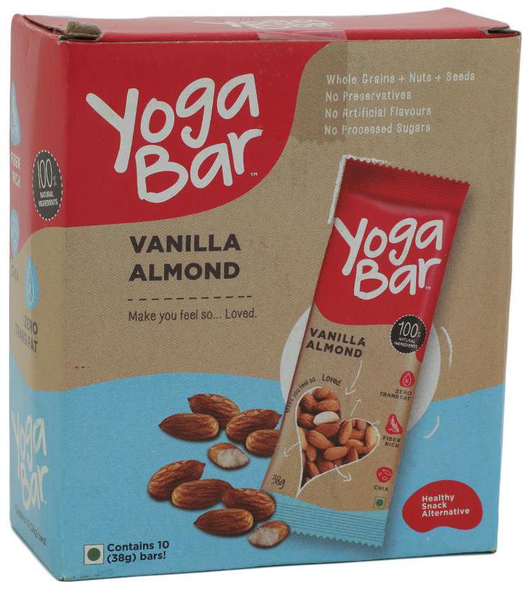 

Yoga bar Multigrain Energy Bar - Vanilla Almond 38 g (Pack of 10)