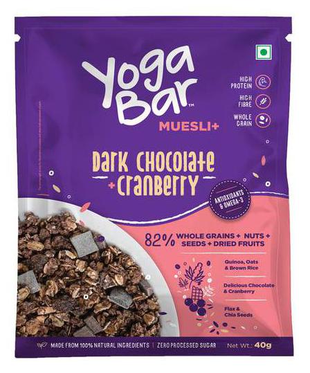 

Yoga bar Wholegrain Breakfast Muesli - Dark Chocolate Cranberry 40 g