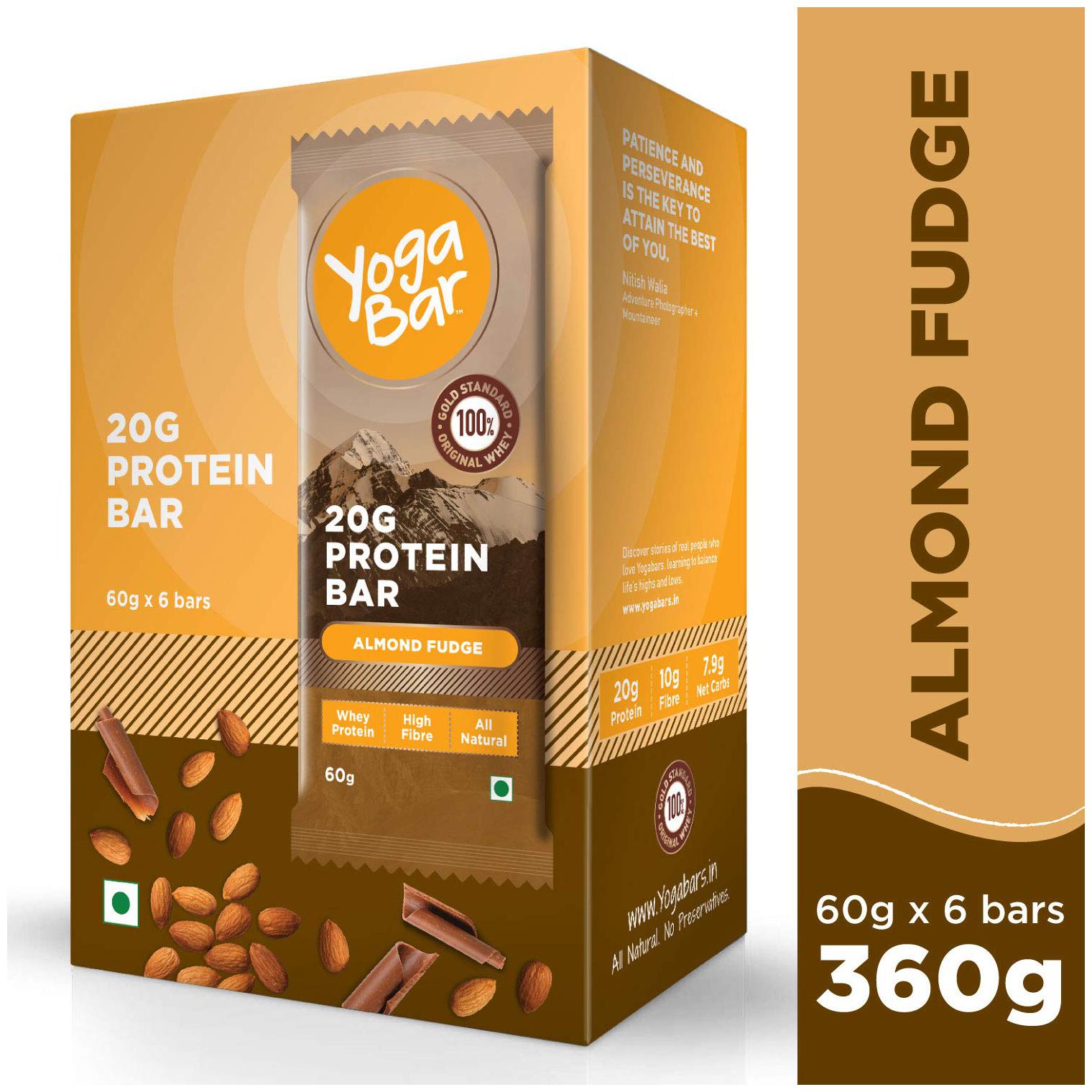 

Yoga Bar 20 g Protein Bar - Almond Fudge (6 x 60 g)