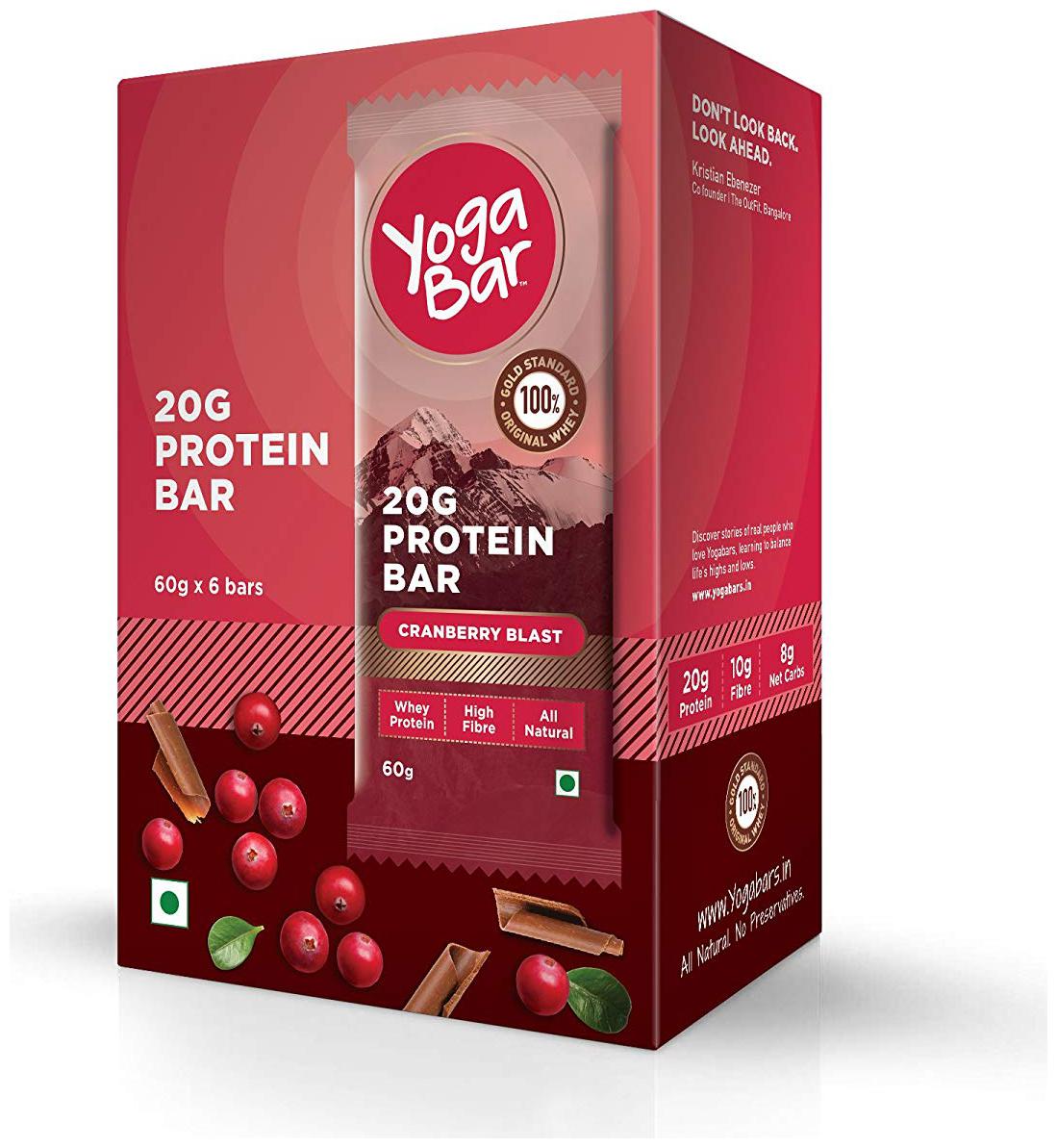 

Yoga Bar 20 g Protein Bar - Chocolate Cranberry (6 x 60 g