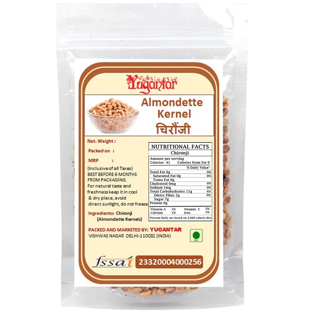 

Yugantar Almondette Kernels (Chironji) 100g (Pack Of 1)