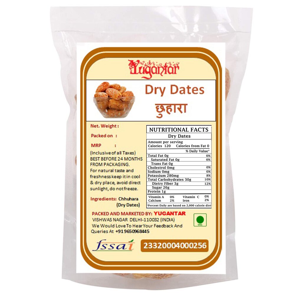 

Yugantar Dry Dates (Chhuhara) 400 g ( Pack of 1 )