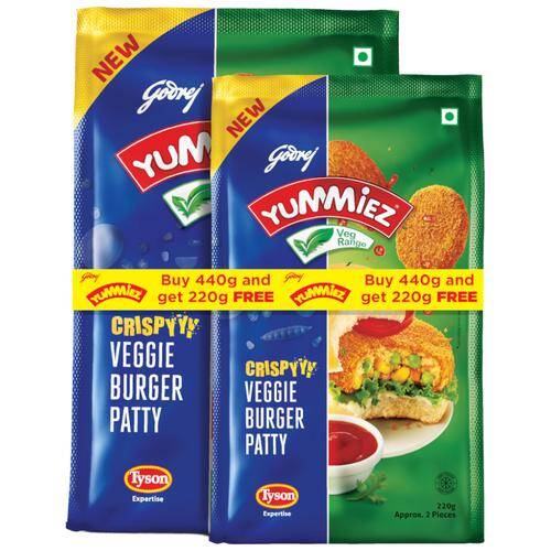 

Yummiez Crispy Veggie Burger Patty 440 g 220 g Free
