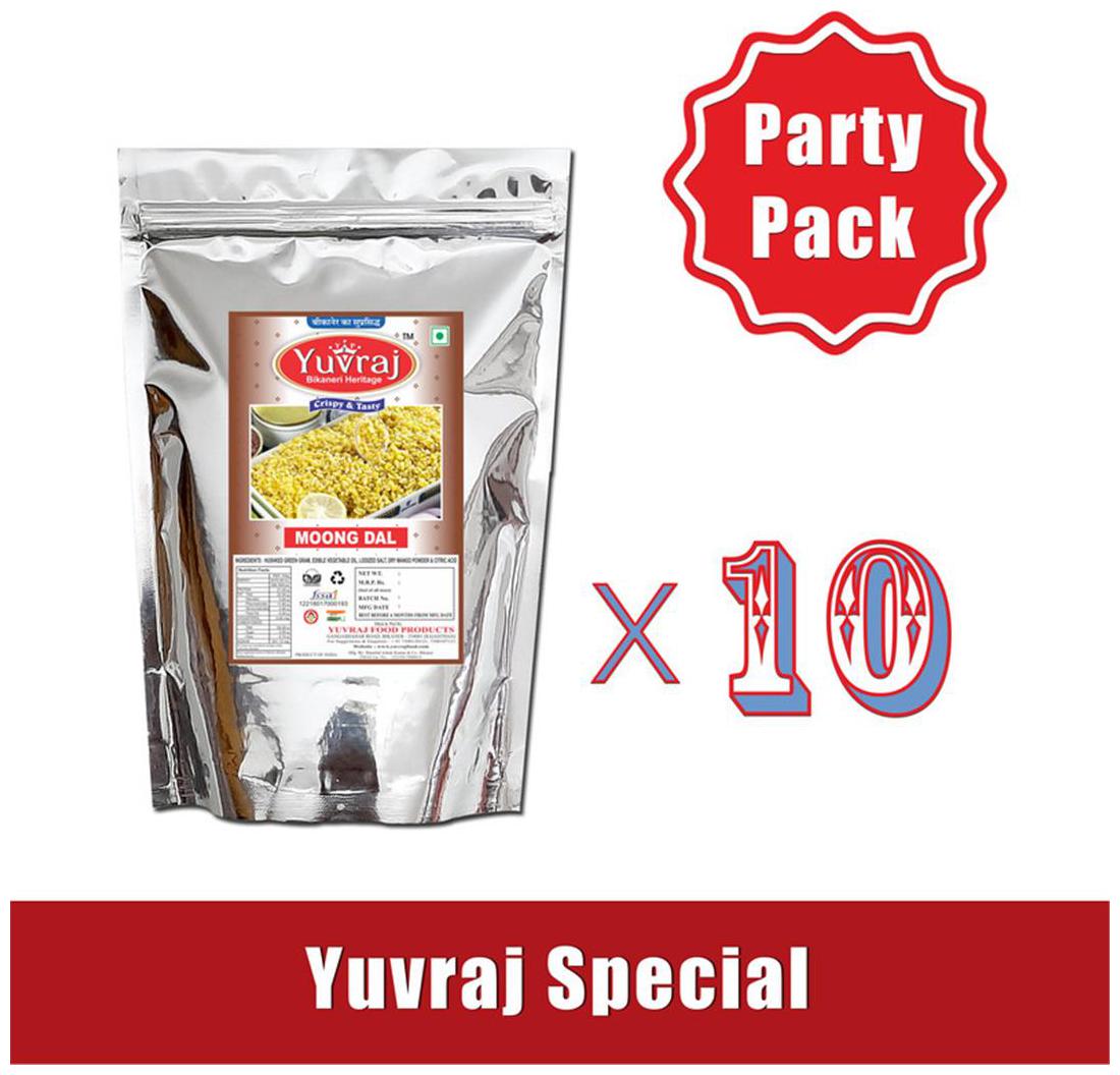 

Yuvraj Namkeen Moong dal hand made Namkeen Party pack combo 400g (Pack of 10)