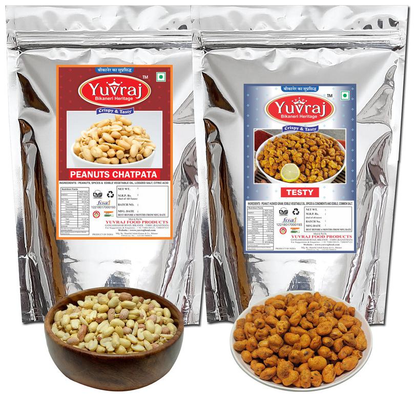 

Yuvraj Snacks Salted Peanuts 350 g Sing Bhujiya Namkeen Snacks 350 g (Pack Of 2)
