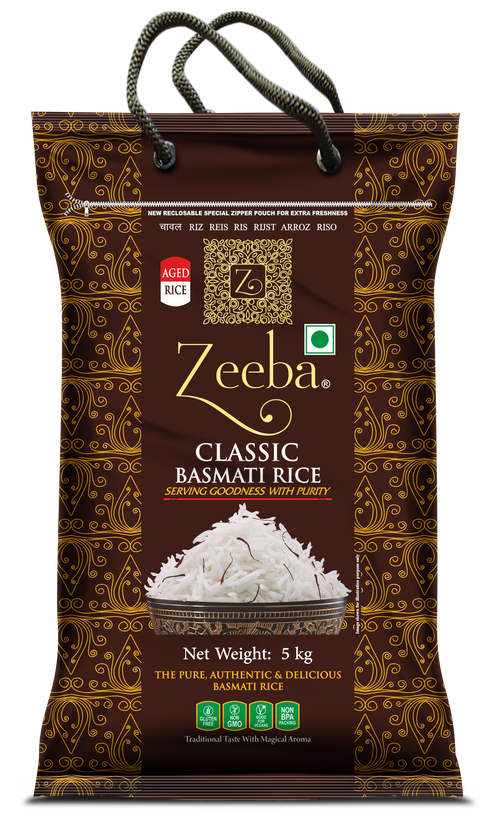 Buy Zeeba Classic Aged Basmati Rice (Extra Long Grain) 5 kg (Pack of 1
