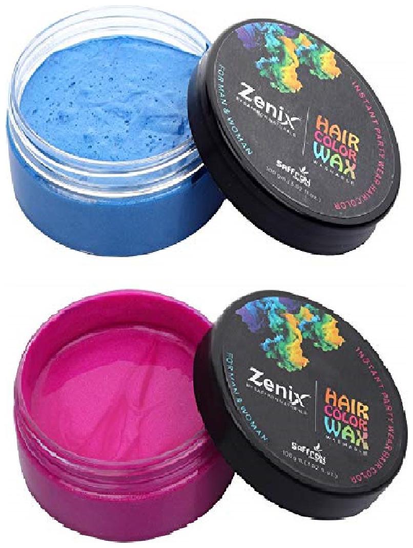 

Zenix Hair Color Wax Pink And Blue (Pack of 2)
