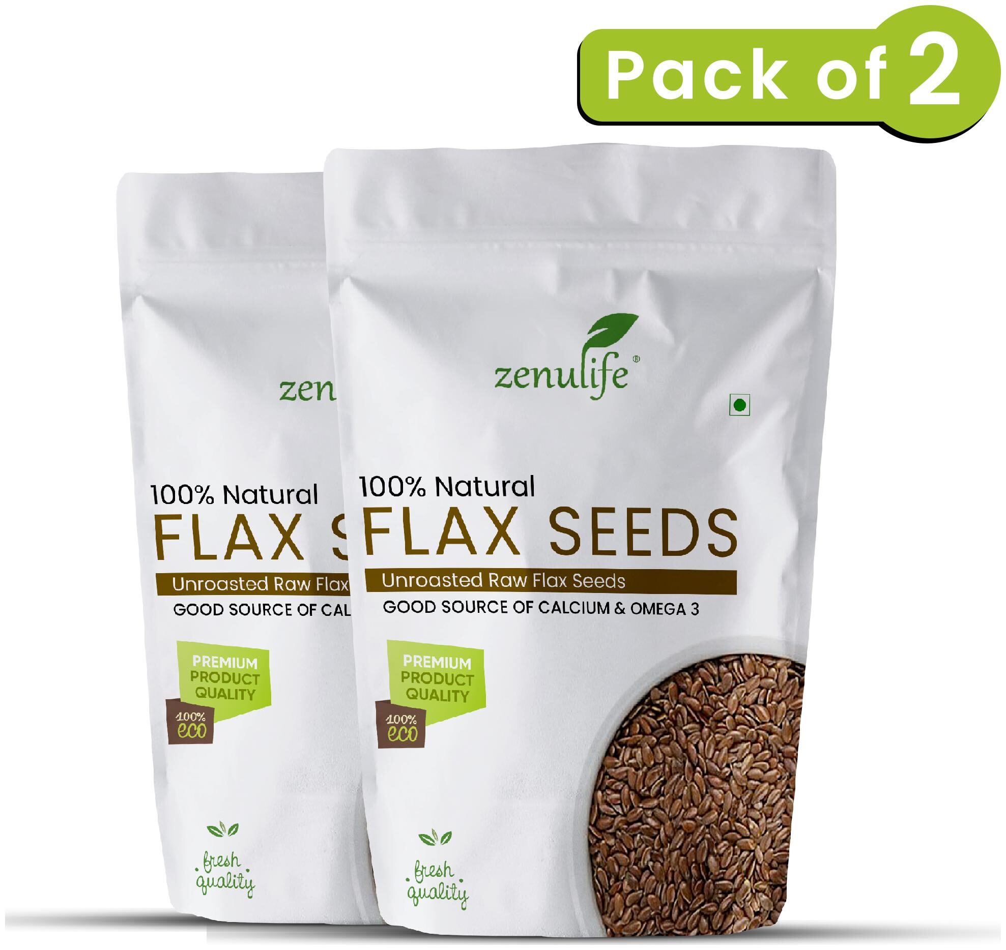 

Zenulife Brown Flax Seeds 50g Pack of 2