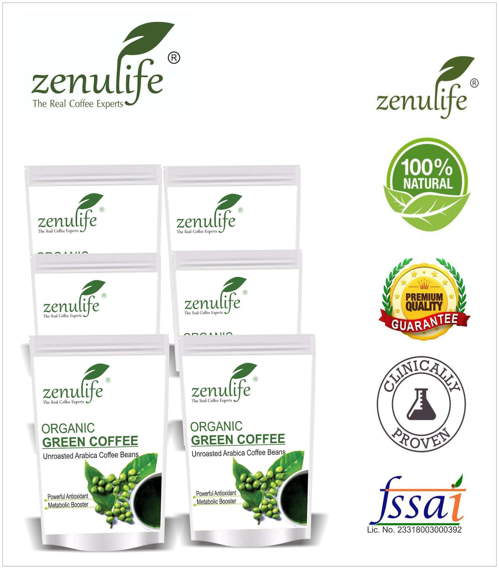 

Zenulife Green coffee beans 100 g Pack of 6