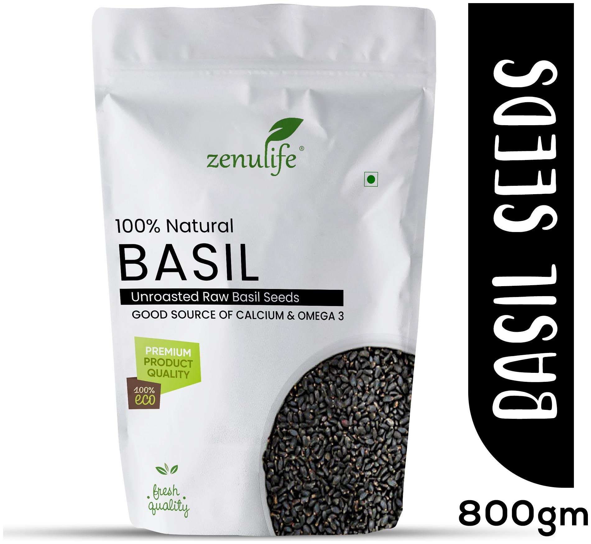 

Zenulife Raw Basil Seeds - 800g