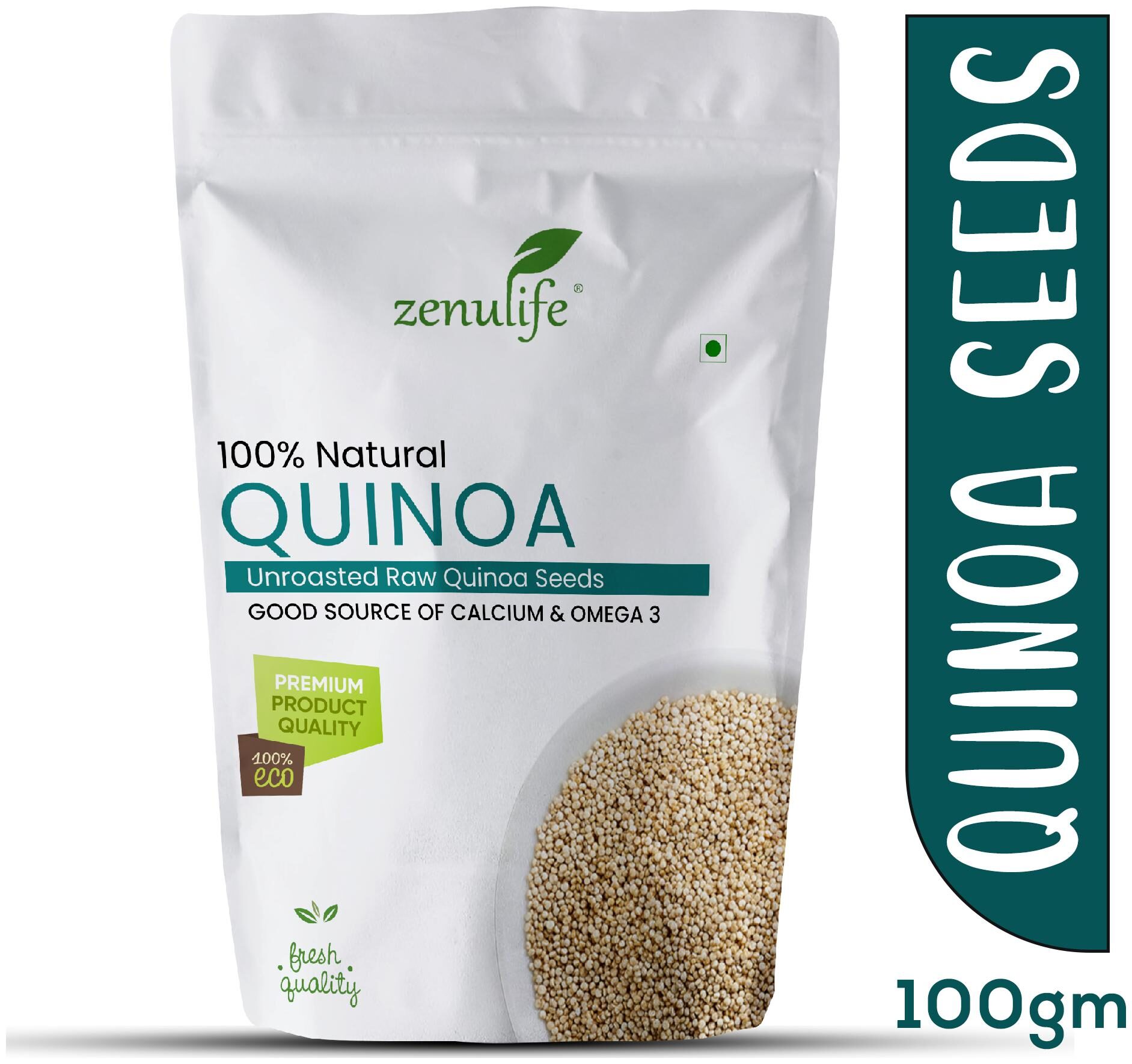 

Zenulife White Quinoa Seeds for weight loss Raw Superfood 100g