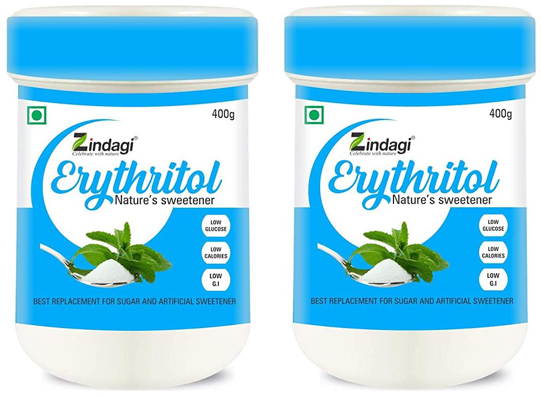 

Zindagi Erythritol Powder 100 Sugarfree Natural Sweetener Zero Calorie Keto Friendly 400g (Pack Of 2)