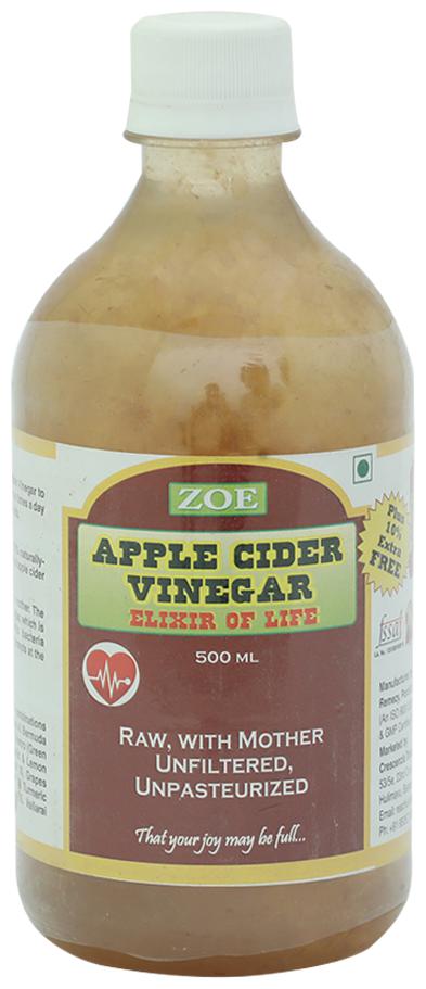 

Zoe Apple Cider Vinegar - Raw with Mother Unfiltered Unpasteurized 500 ml