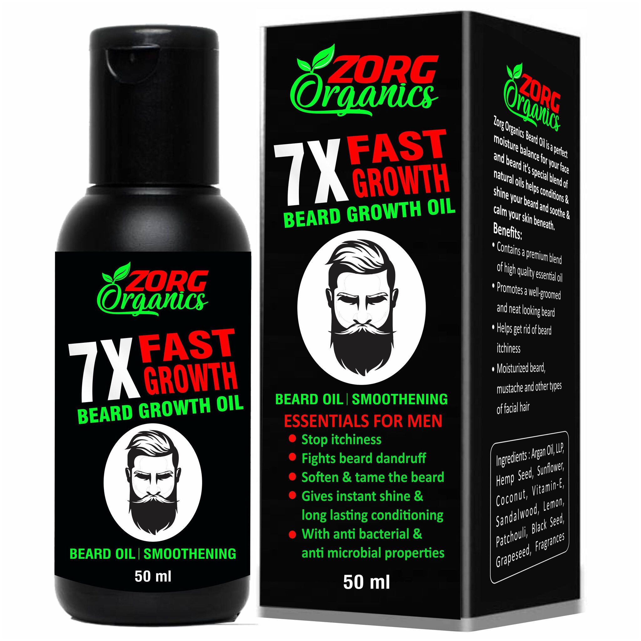 

Zorg Organics 7X Fast Growth Beard Growth Oil (50 ml)