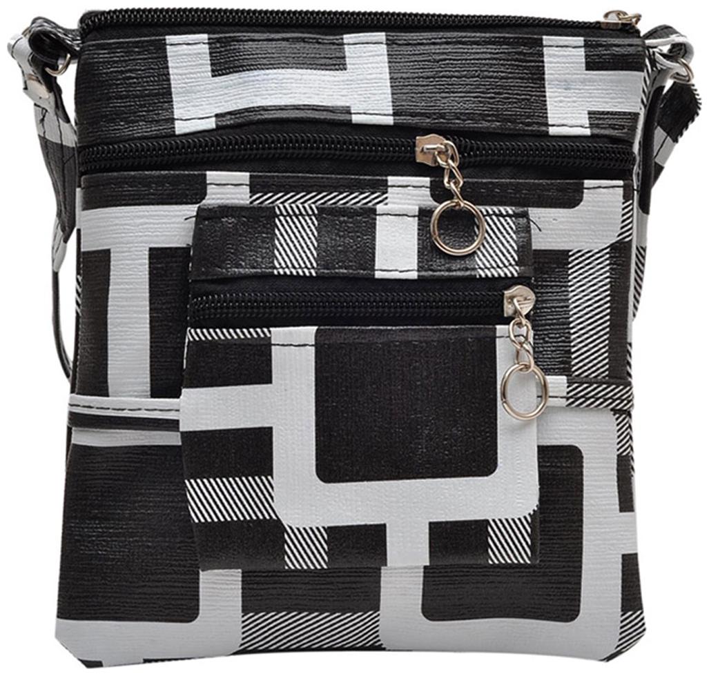 

Hawaishop Black PU Solid Sling Bag