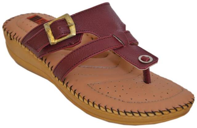 1 WALK CASUAL CHAPPAL 2017 COLLECTION BY 1 WALK-CHERRY