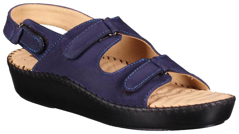 

1 WALK COMFORTABLE LEATHER DR SOLE WOMEN FLATS SANDALS FANCY WEAR PARTY WEAR ORIGINAL CASUAL FOOTWEAR BLUE
