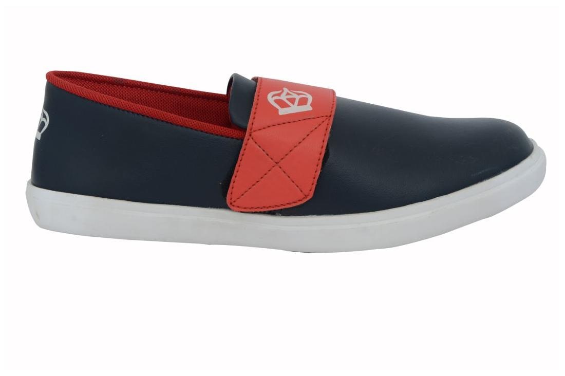 

1 Walk Men Black Slip-On Sneakers - 4800a-7-black