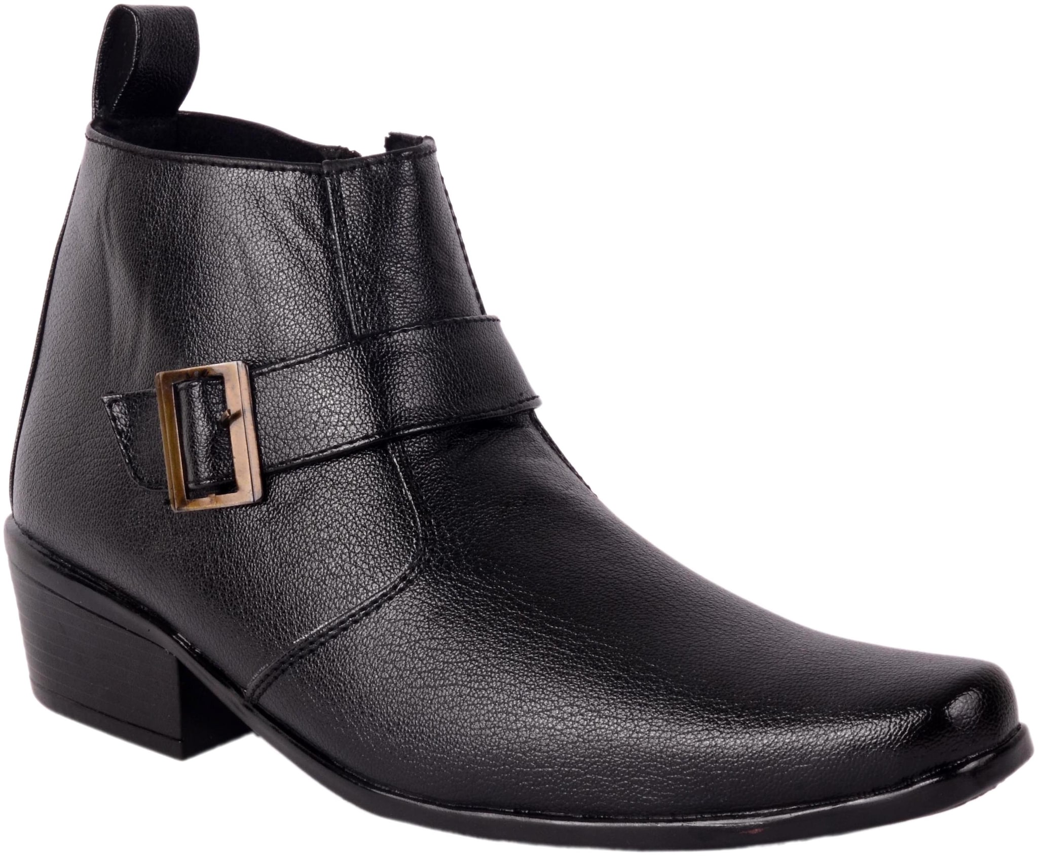 

1AAROW Men Black Ankle Boots - 2504-BLACK-BOOT