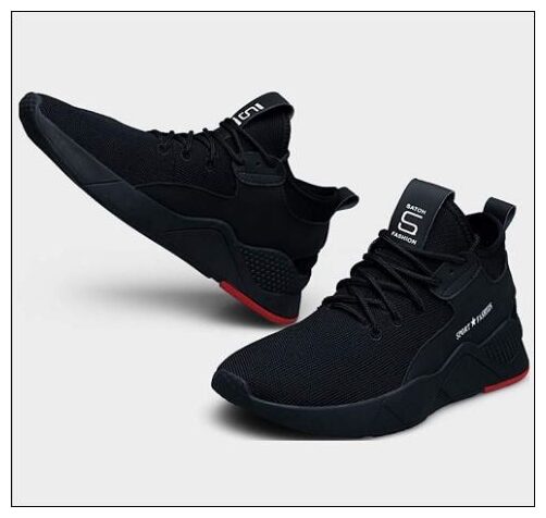 

1AAROW Men Sports Shoes Running Shoes ( Black )