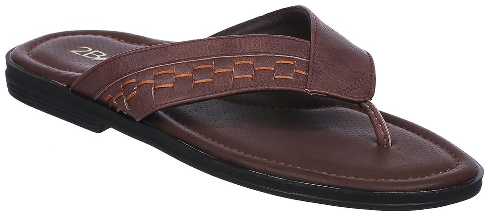 

2BMe Men Brown Flip-Flops - 1 Pair