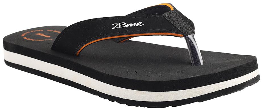 

2Bme Women Black Casual Flip Flop