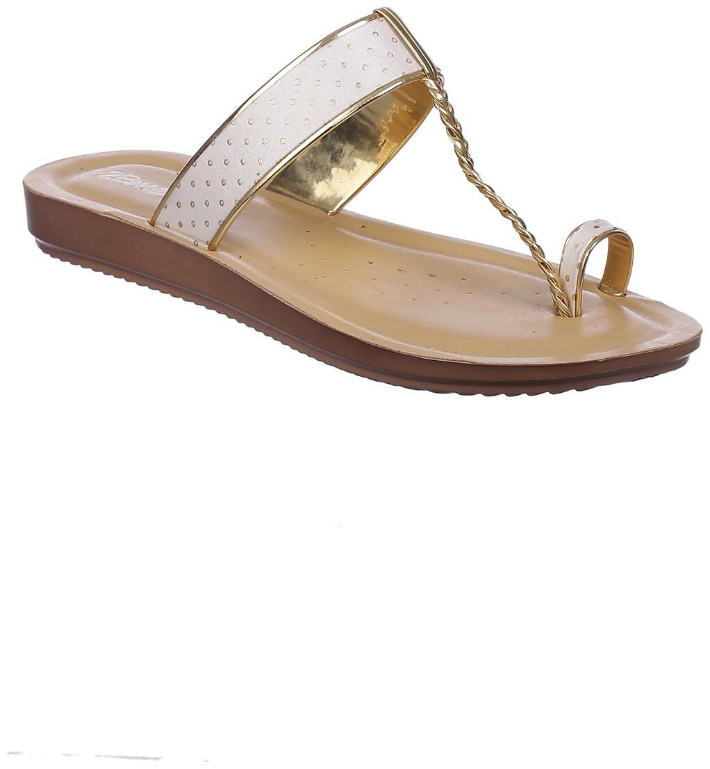

2BMe Women White One Toe Flats