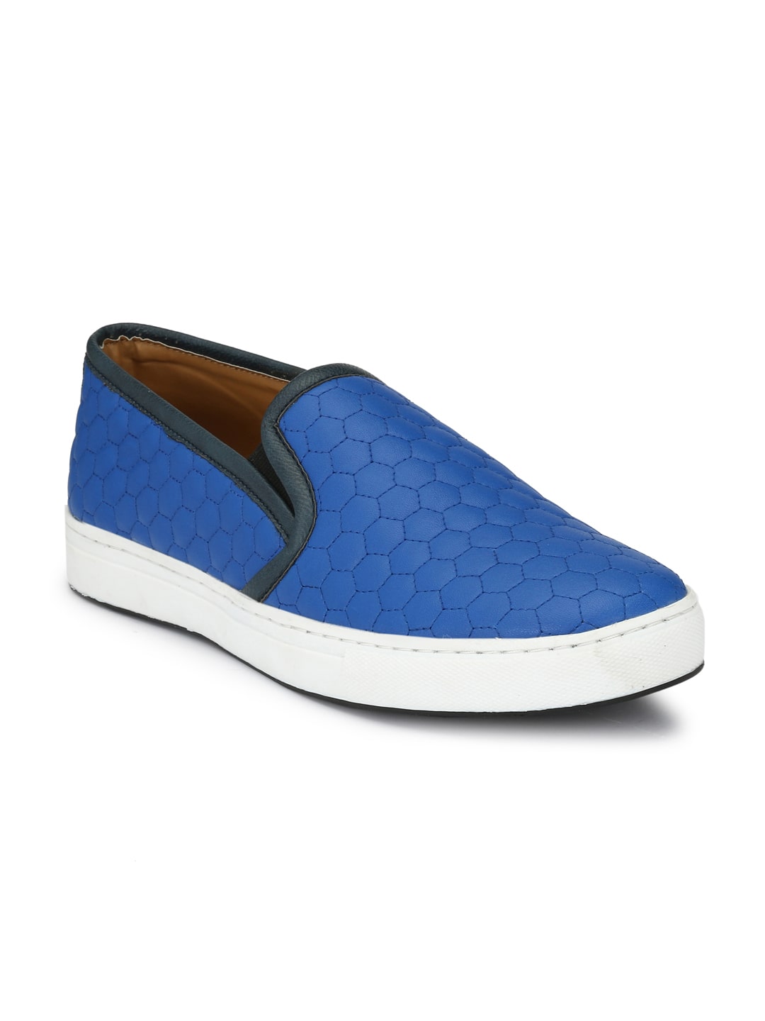 

Aady austin Men s Blue Faux Leather Slip-On Casual Shoes