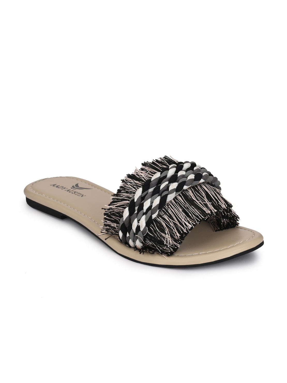 

AADY AUSTIN Women Black Open Toe Flats