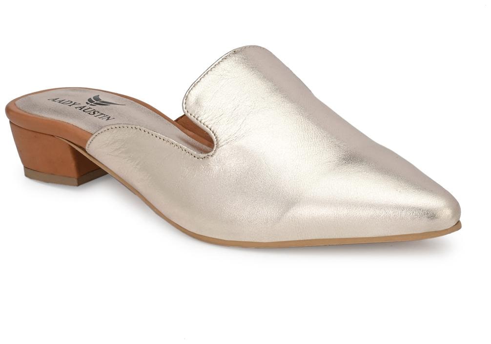 

AADY AUSTIN Women Gold Mules