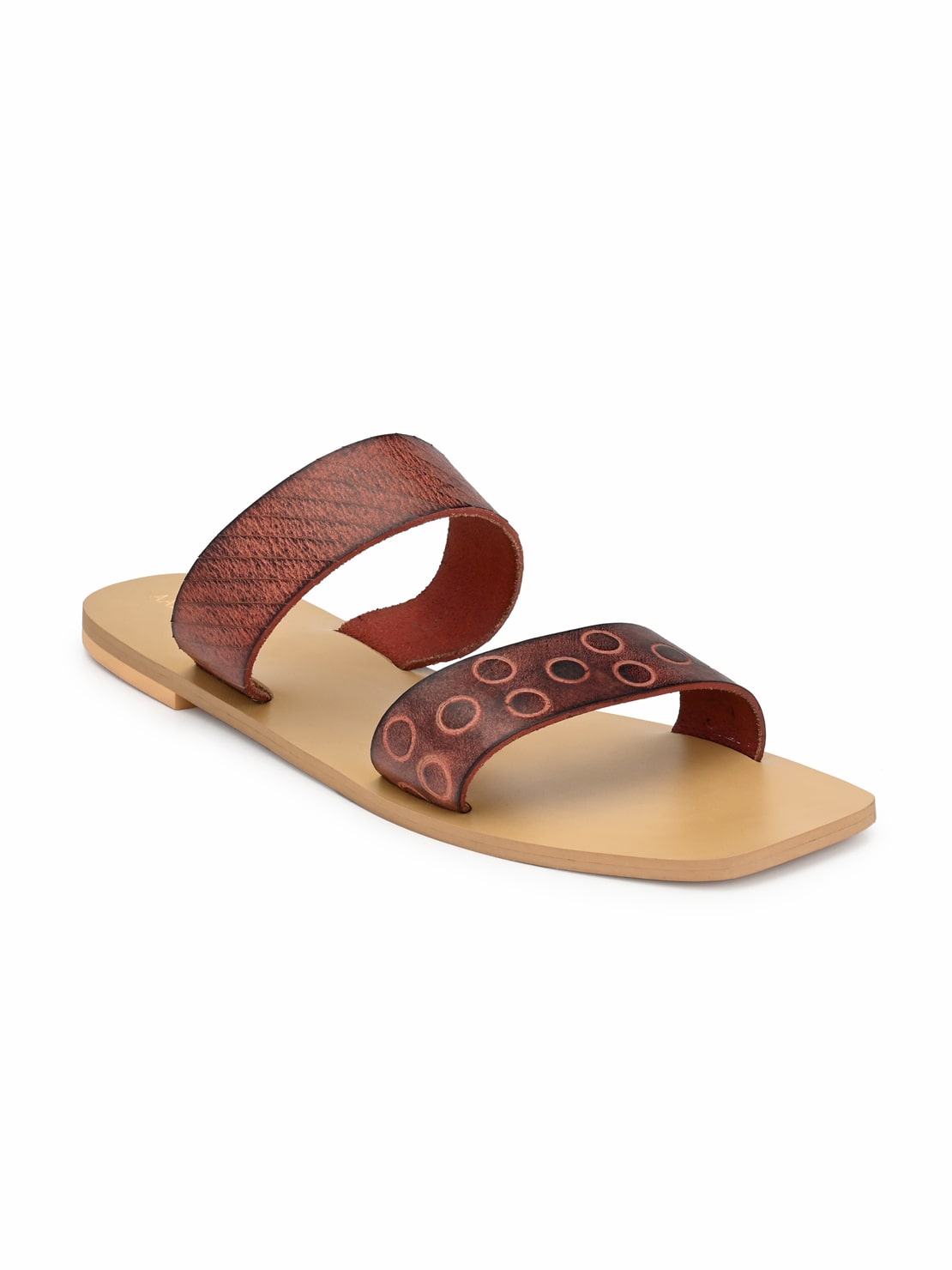 

AADY AUSTIN Women Brown Open Toe Flats