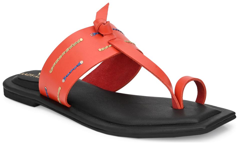 

AADY AUSTIN Women Orange One Toe Flats