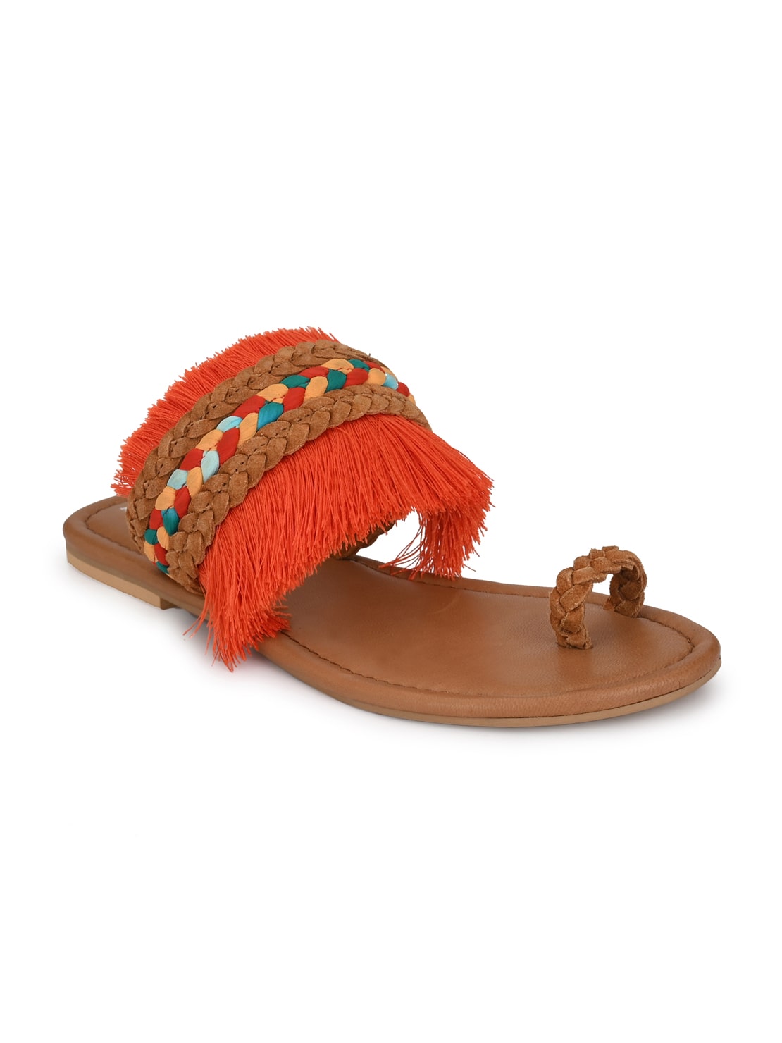 

AADY AUSTIN Women Orange Open Toe Flats