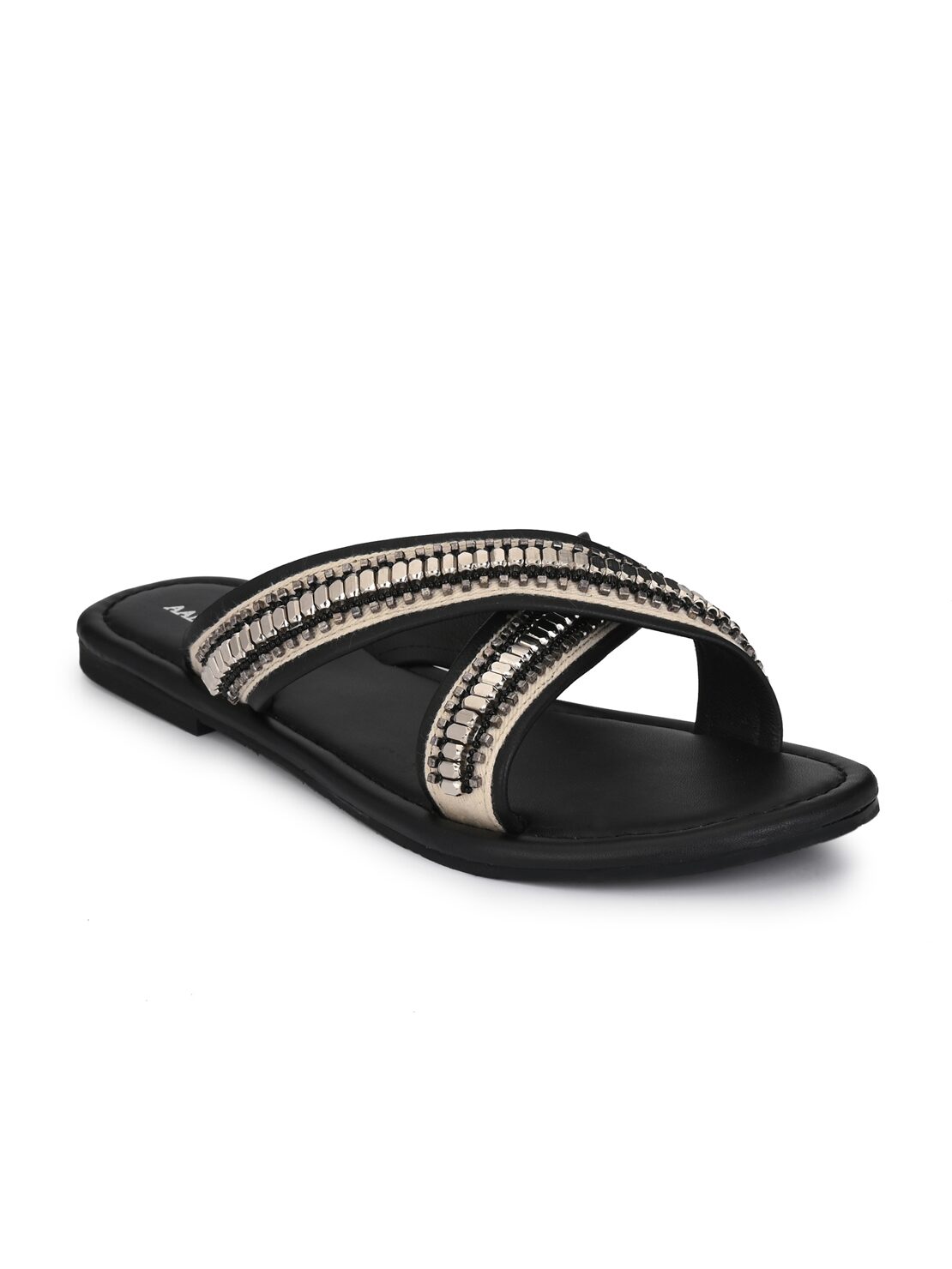 

AADY AUSTIN Women Black Open Toe Flats