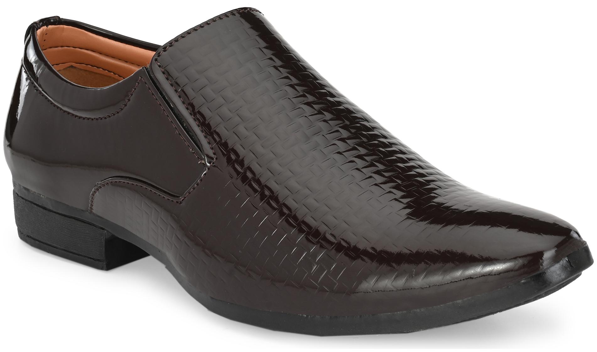 

AARAVIN S Men Brown Slip-On Formal Shoes - AR 141 BROWN - AR 141