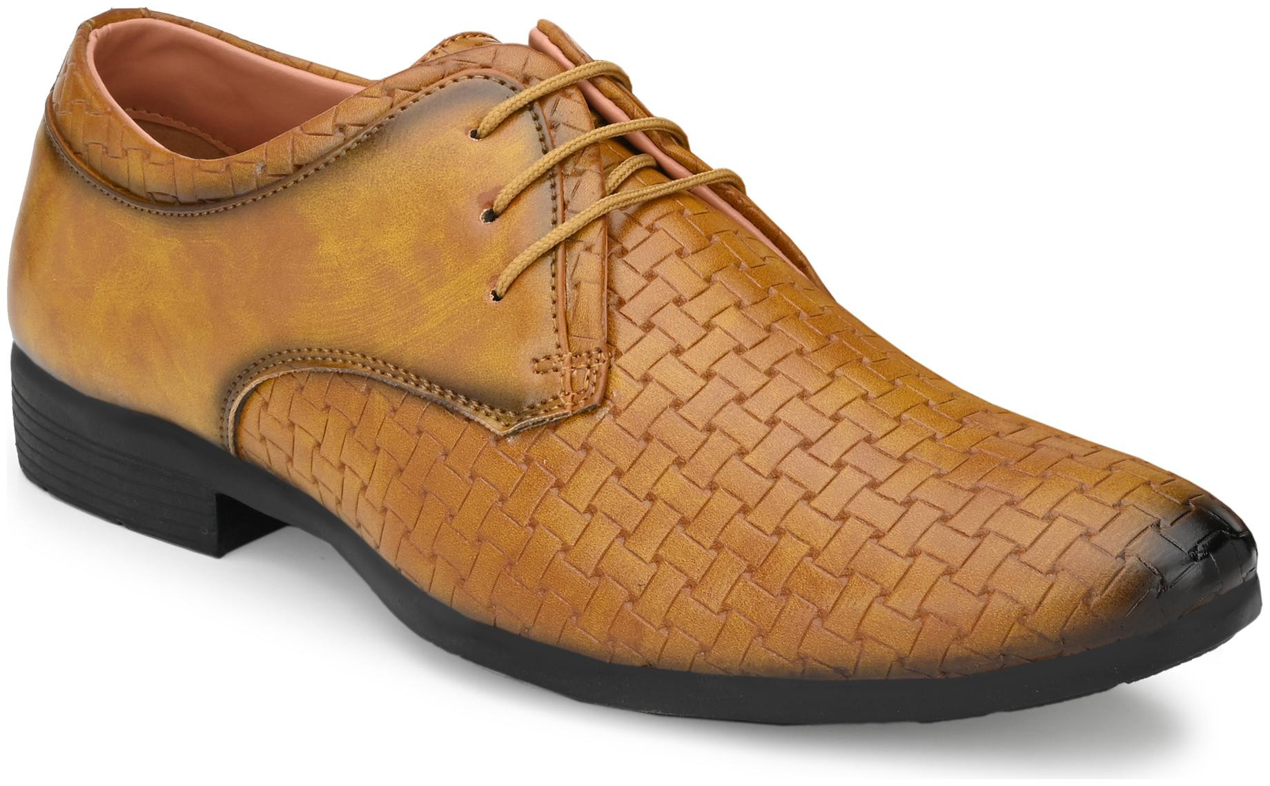

AARAVIN S Men Beige Derby Formal Shoes - AR 188 BEIGE - AR 188