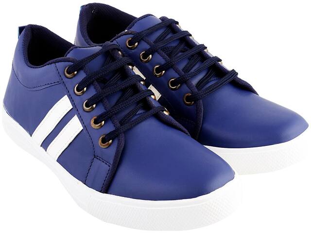 Aarnato Classic Sneakers For Men ( Blue )