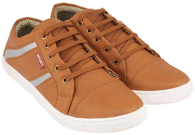 Aarnato Slip-On Sneakers For Men ( Tan )