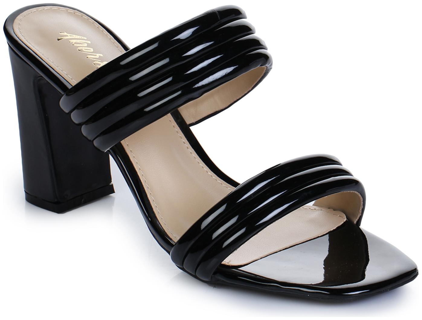 

Aber Q Women Black Heeled Sandals