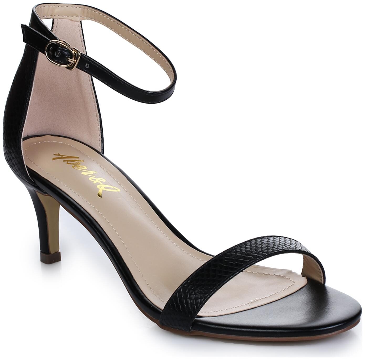 

Aber Q Women Black Heeled Sandals