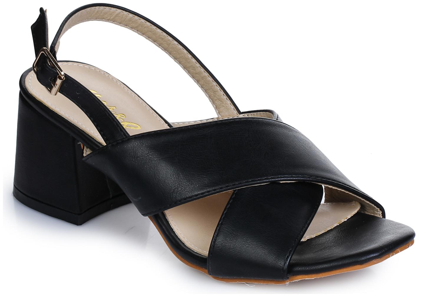 

Aber Q Women Black Heeled Sandals