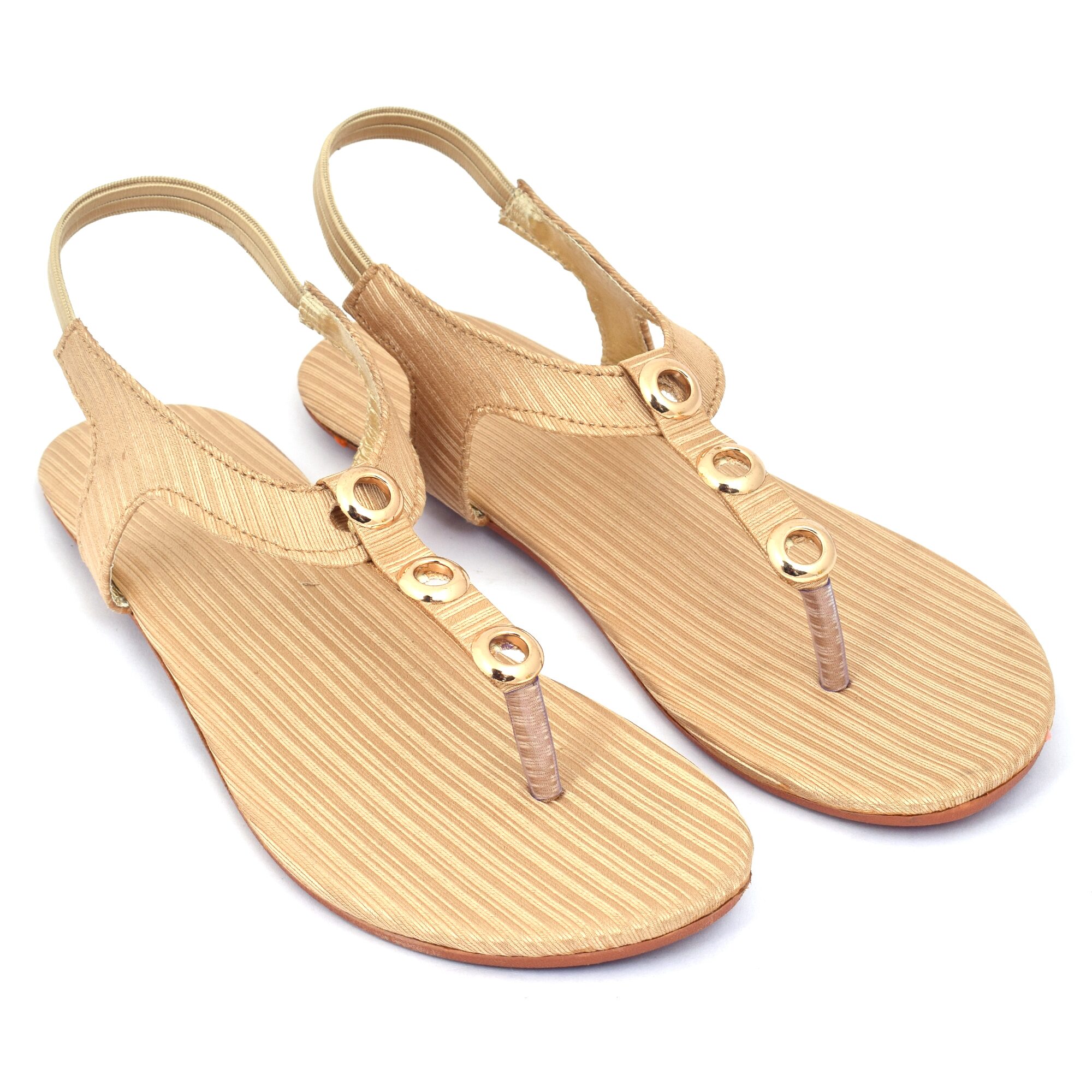 

Ackee Women Beige T-Strap Flats