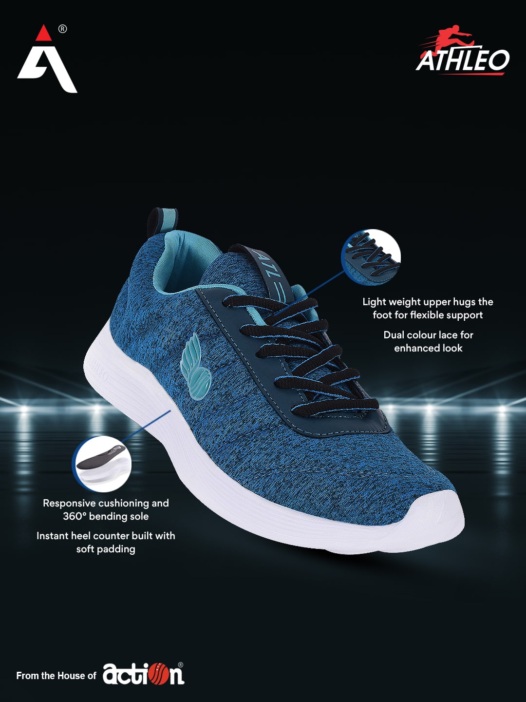 

Action Women Running Shoes ( Blue )