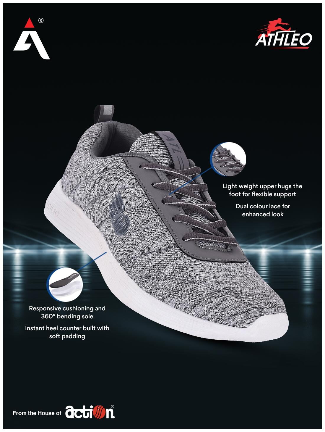 

Action Women Running Shoes ( Grey )