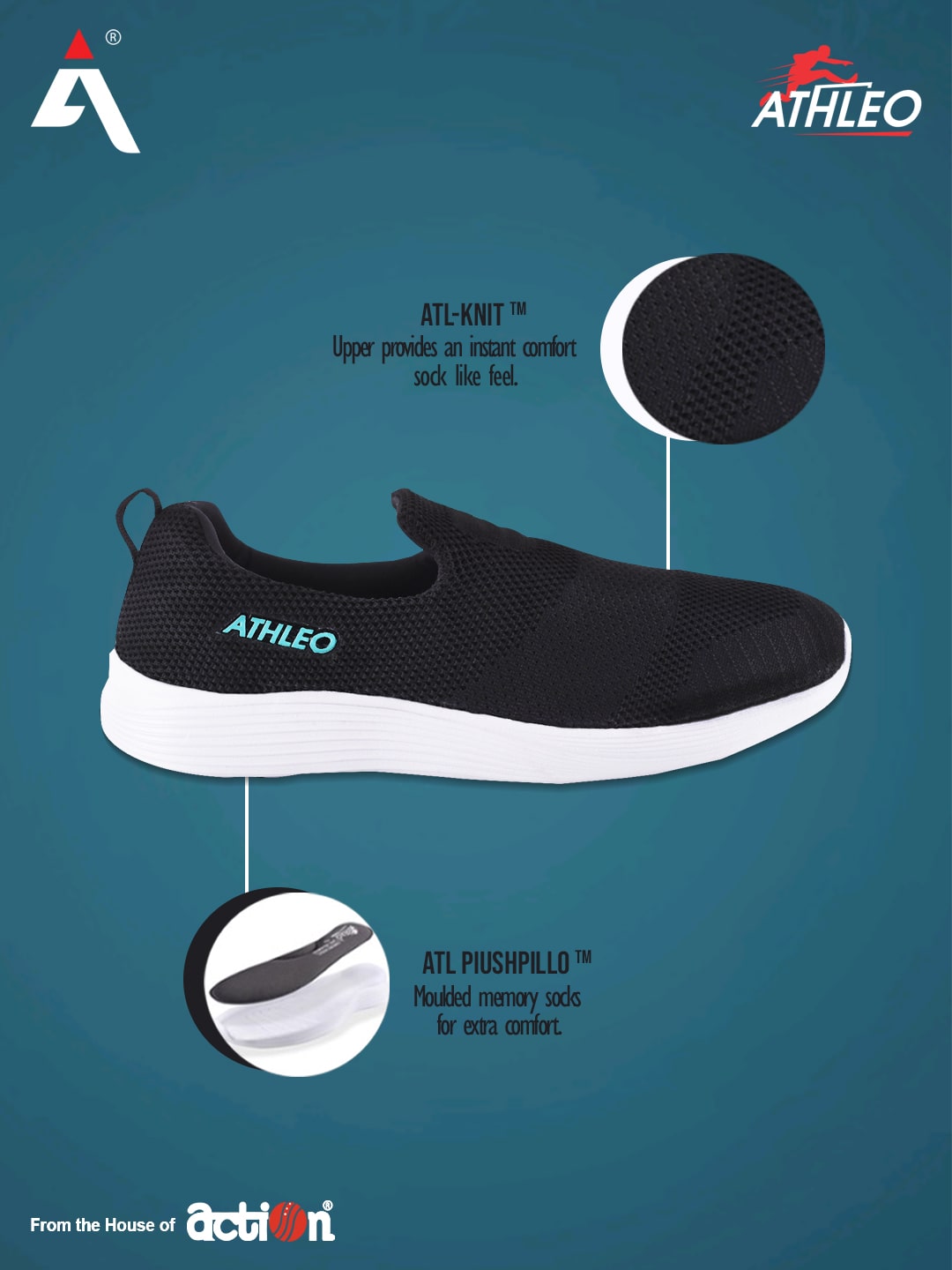 

Action Men Running Shoes ( Black )