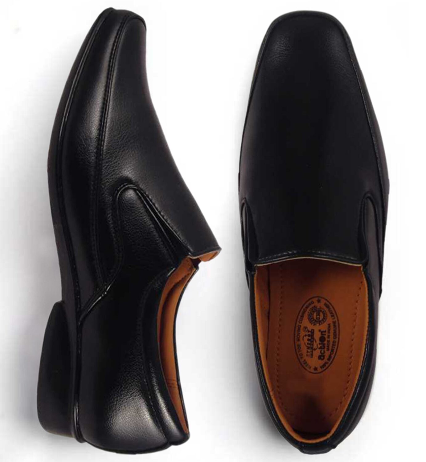 

Action Synergy Men s PL4492 Black Formal Shoes