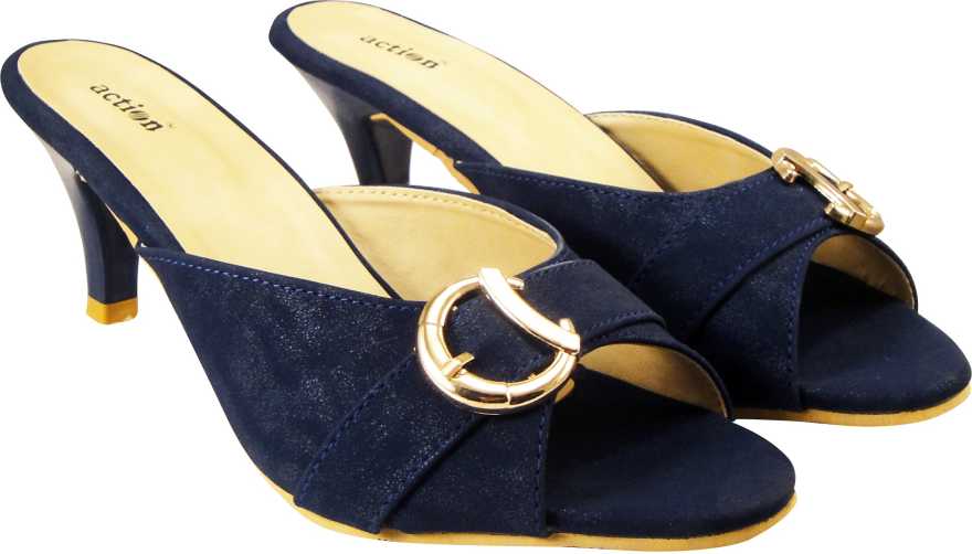 

Action Synergy Women s Metallic Party Glitter Dark Blue High Heels Signora2